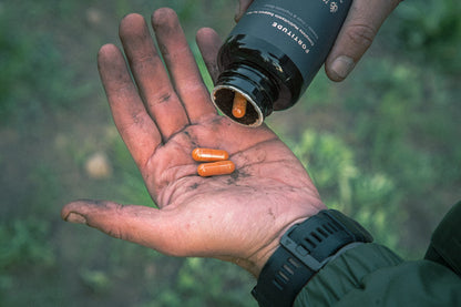 Cápsulas del suplemento multivitamínico Fortitude.