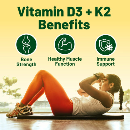 Cápsulas suplemento mental y vitaminas D3+K2 paquete Vegan Vitality