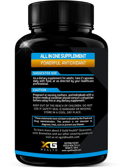 Cápsulas del suplemento XGold Defense Blend para salud inmune
