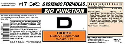 Cápsulas Systemic Formulas Bio Function para digestión