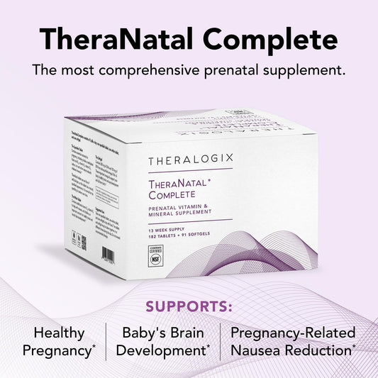 Cápsulas y tabletas prenatales Theralogix para embarazo saludable