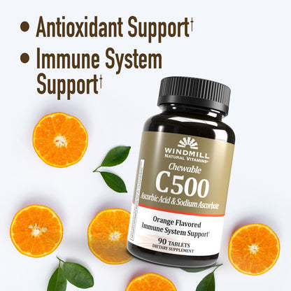 Cápsulas y tabletas vitamina C Windmill para apoyo del sistema inmune