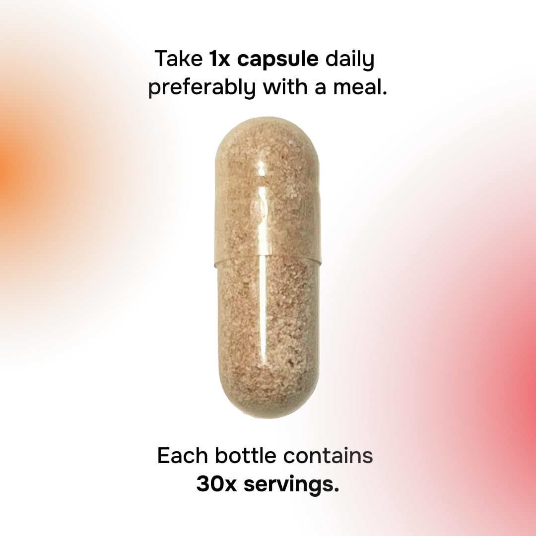 Cápsulas Testpro Ultra para hombres junto a una comida