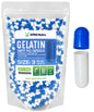Cápsulas vacías gelatina azul blanco XPRS Nutra