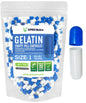 Paquete de cápsulas vacías de gelatina tamaño 1 azul y blanco