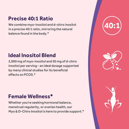 Cápsulas veganas de inositol para función ovárica y salud hormonal