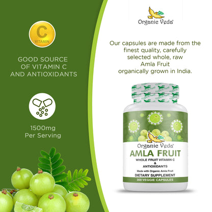 Cápsulas veganas de Amla con alta concentración antioxidante