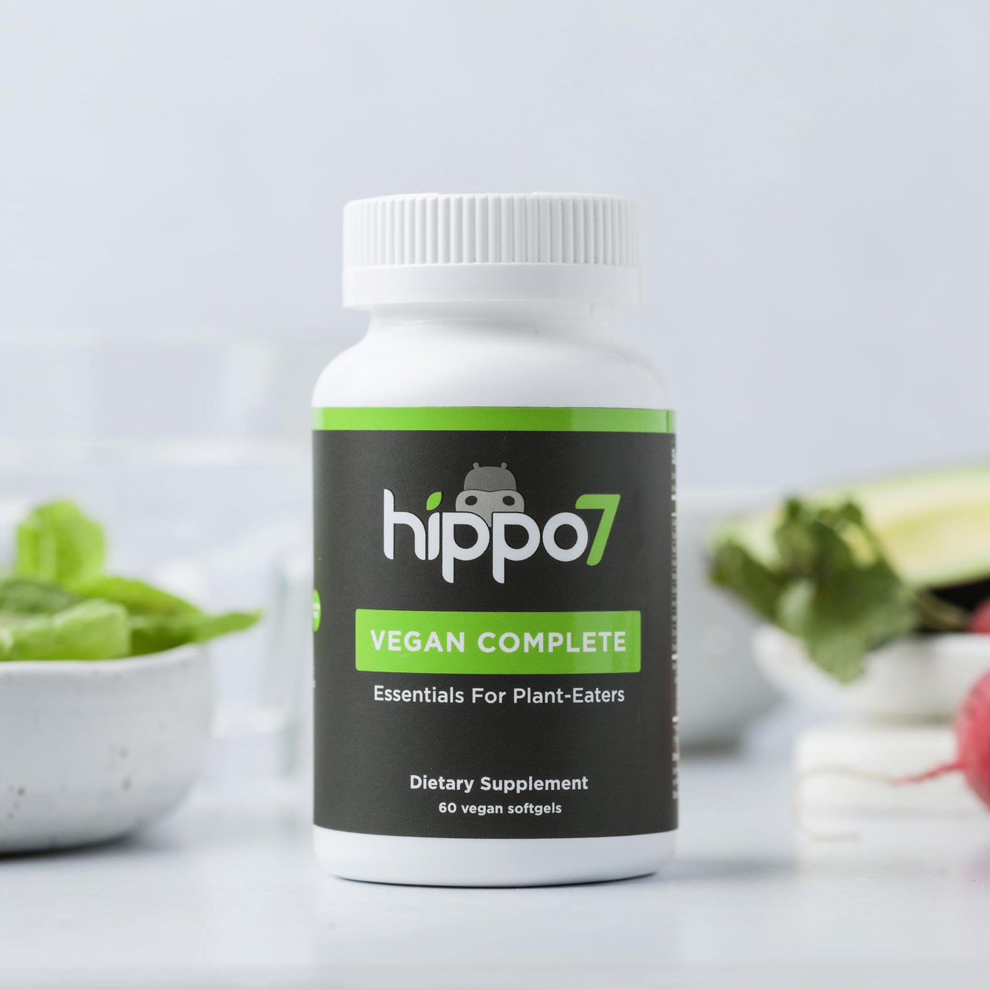 cápsulas veganas hippo7 con ingredientes de alta calidad
