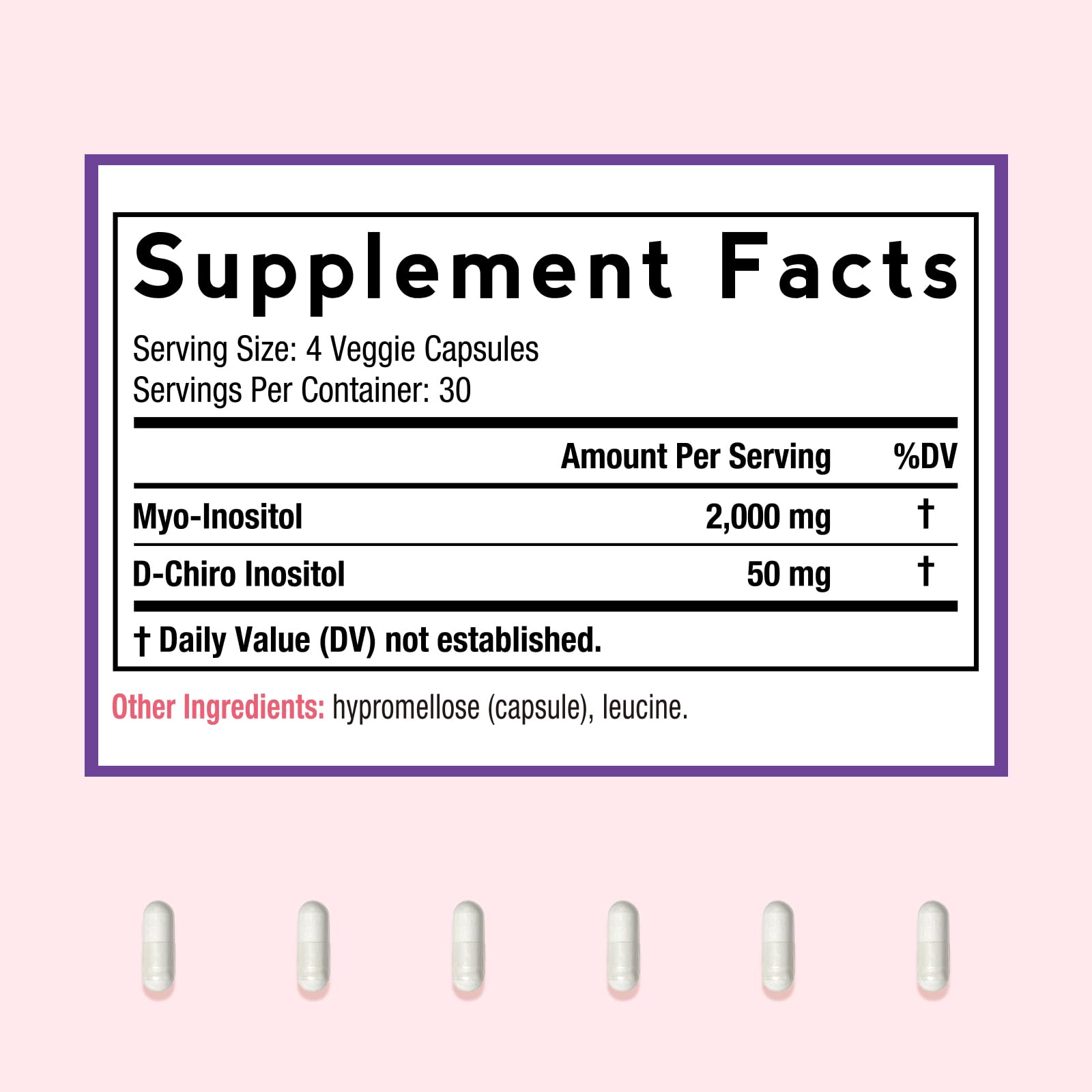 Cápsulas veganas inositol Doctor's Recipes ciclo menstrual saludable
