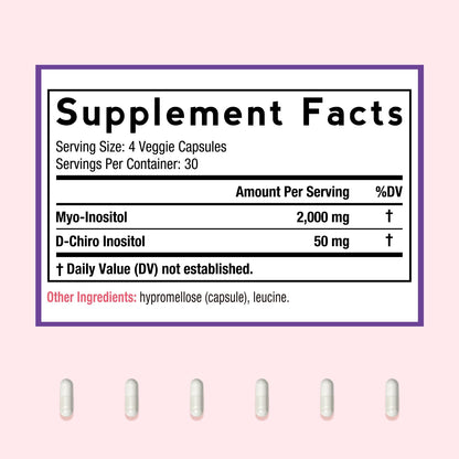 Cápsulas veganas inositol Doctor's Recipes ciclo menstrual saludable