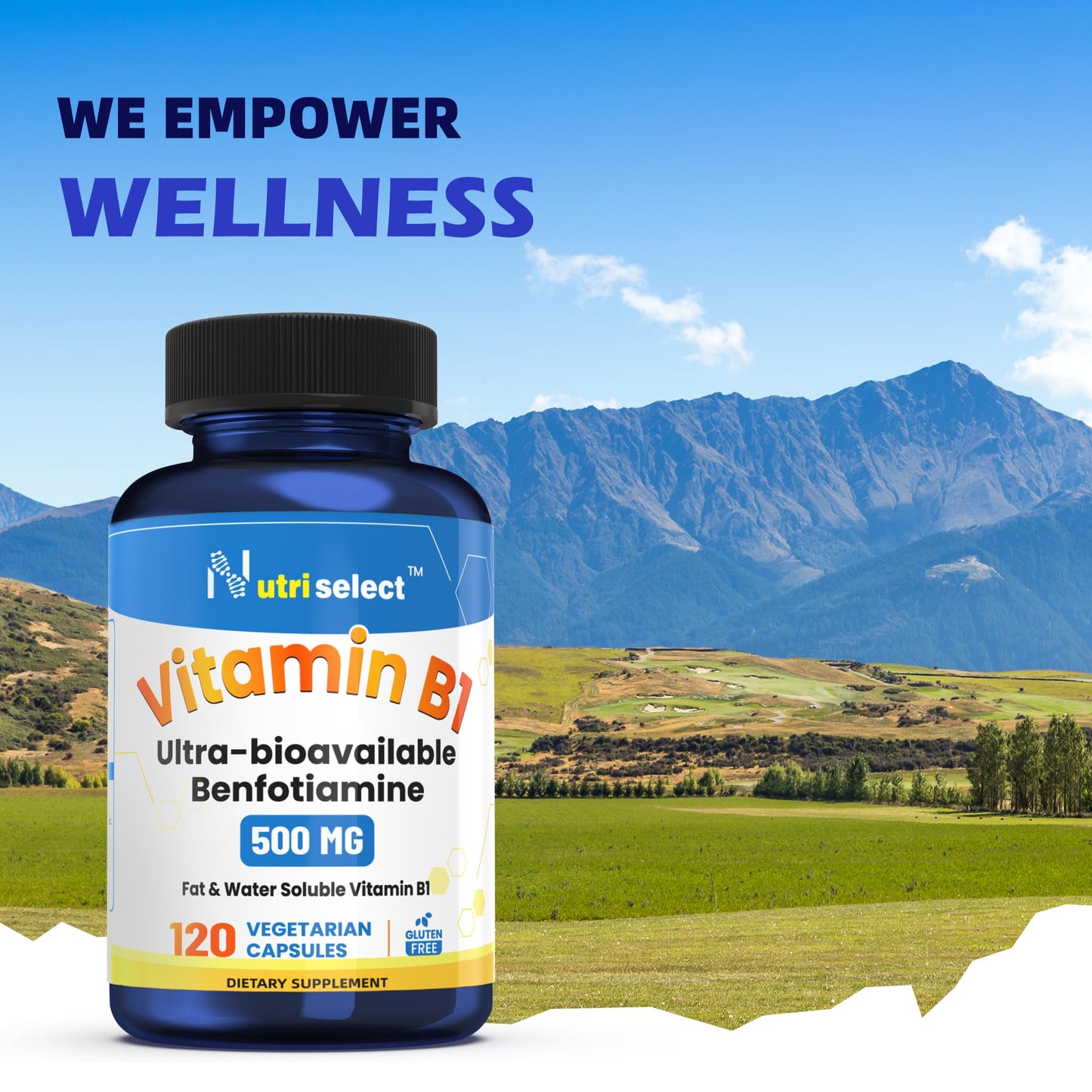 Cápsulas veganas Nutriselect benfotiamina para salud nerviosa