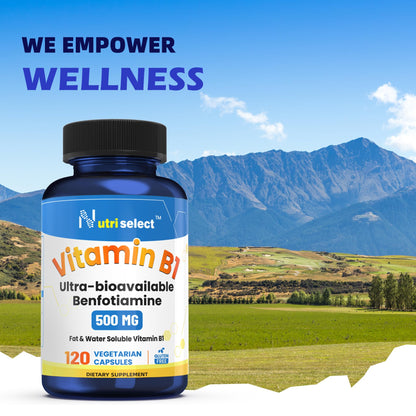 Cápsulas veganas Nutriselect benfotiamina para salud nerviosa