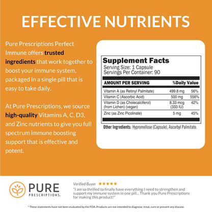 Cápsulas veganas Pure Prescriptions Perfect Immune 60 unidades