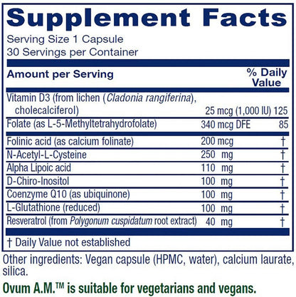Cápsulas veganas para soporte ovular y salud femenina
