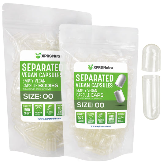 cápsulas veganas tamaño 00 XPRS Nutra paquete