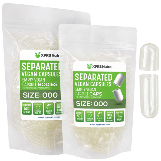 Cápsulas veganas tamaño 000 en bolsa