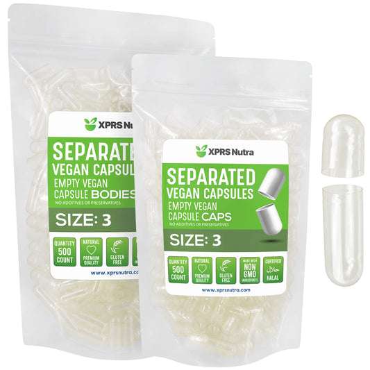Cápsulas veganas tamaño 3 XPRS Nutra - 500 unidades