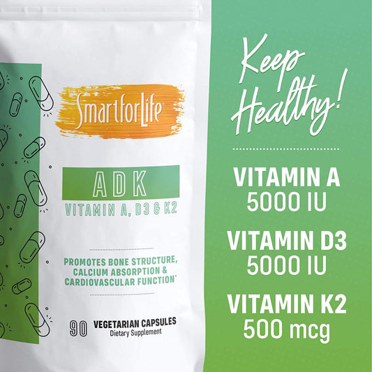 Cápsulas veganas de vitaminas adk smart for life