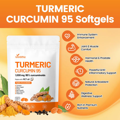 Primer plano de cápsulas vegetales de cúrcuma curcumina VivoNu