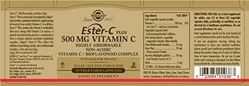 Cápsulas vegetales ester-c solgar paquete estándar