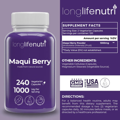 Cápsulas vegetales LongLifeNutri para salud ósea y circulación