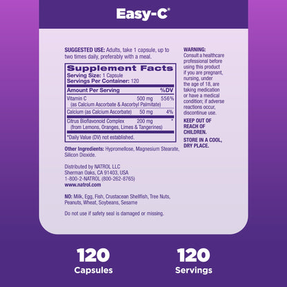 cápsulas vegetales natrol easy-c