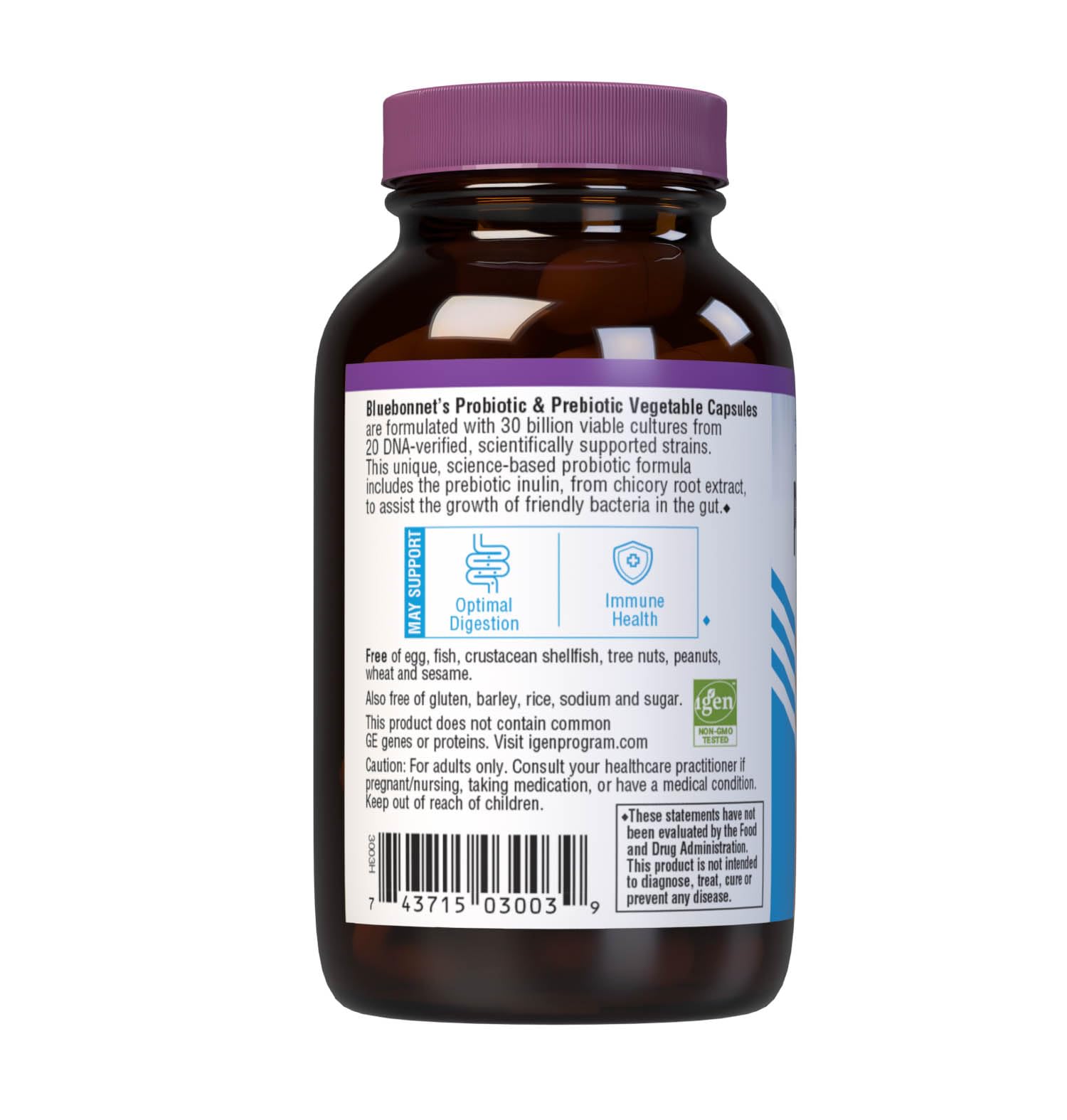 Cápsulas vegetales probióticas Bluebonnet