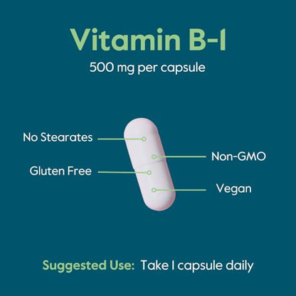 Cápsulas vegetales sin gluten vitamina B-1 BESTVITE