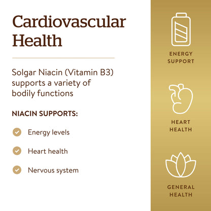 Cápsulas vegetales de Solgar Niacina 500mg