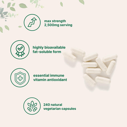 Cápsulas vegetales Vitamina C Micro Ingredients para apoyo inmunológico