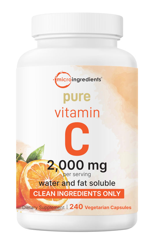 Cápsulas vegetales de vitamina C pura 2000mg.
