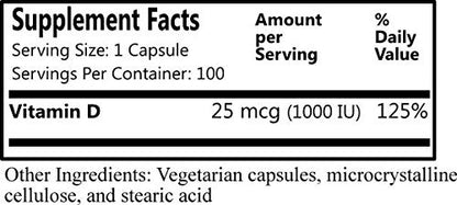 Cápsulas vegetales de vitamina D3 1000 UI Daily Manufacturing