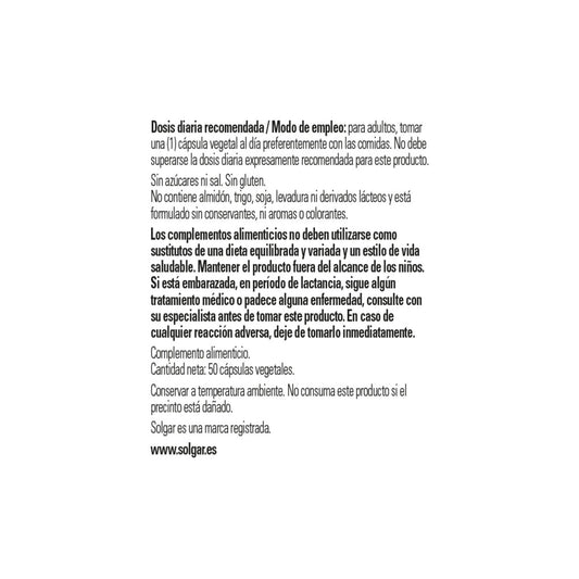 Cápsulas vegetales de vitamina D3 SOLGAR para salud ósea