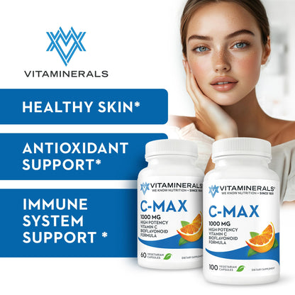 Cápsulas vegetales Vitaminerals C-MAX 100 unidades vitamina C