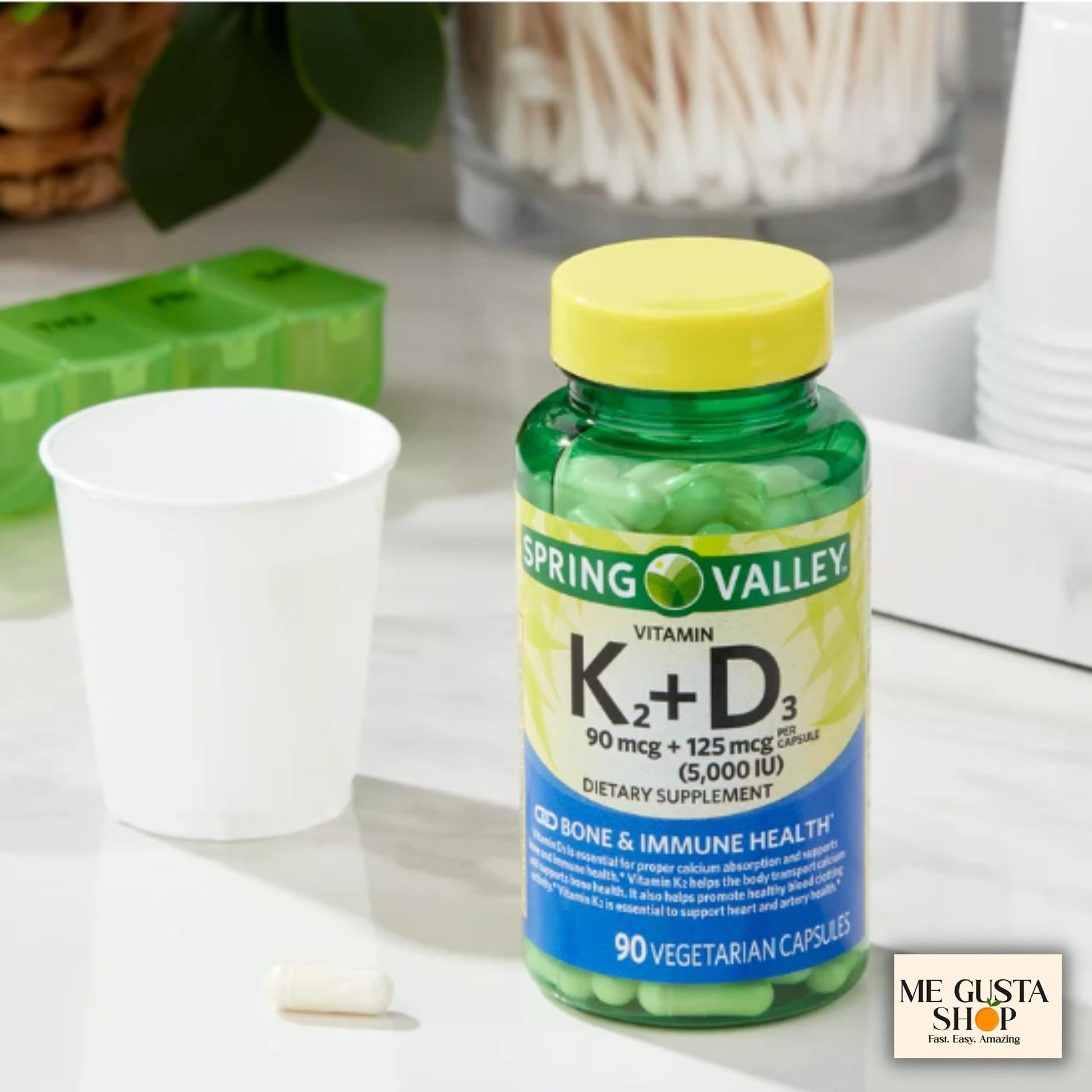 Cápsulas vegetarianas ME GUSTA SHOP vitamina K2 D3