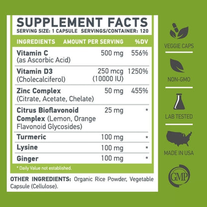 Cápsulas vegetarianas MUSCLE FOOD LABS Z D C Plus