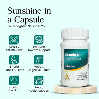 Cápsulas vegetarianas vitamina D3 Angelic Lift para salud diaria
