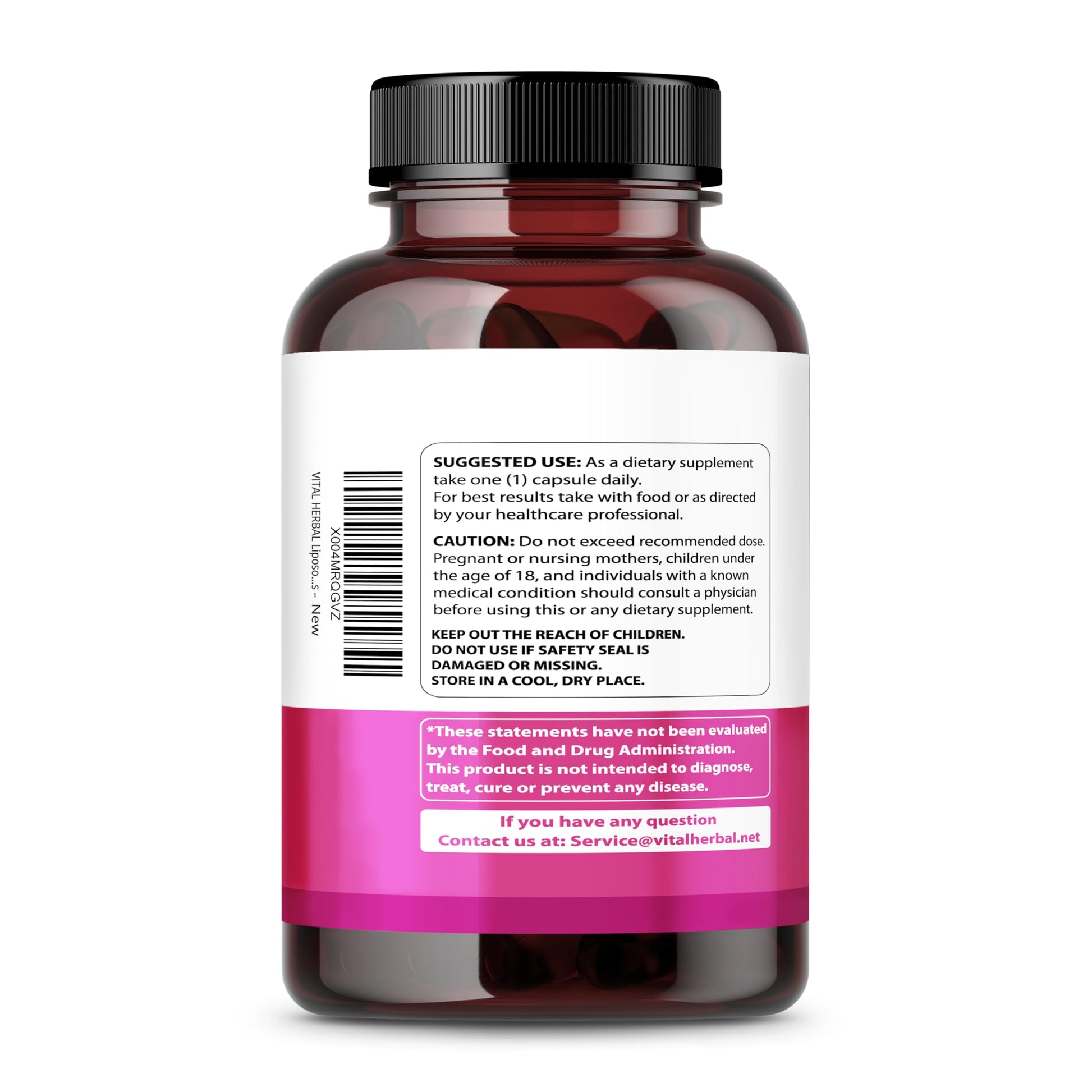 Cápsulas VITAL HERBAL inositol con berberina y ashwagandha producción USA
