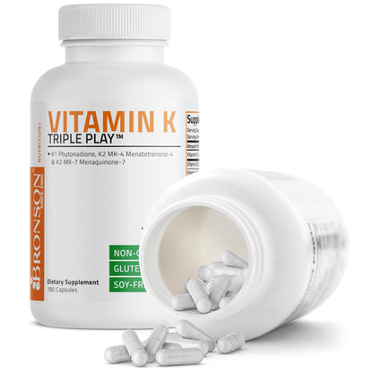 Cápsulas Vitamin K Triple Play Bronson