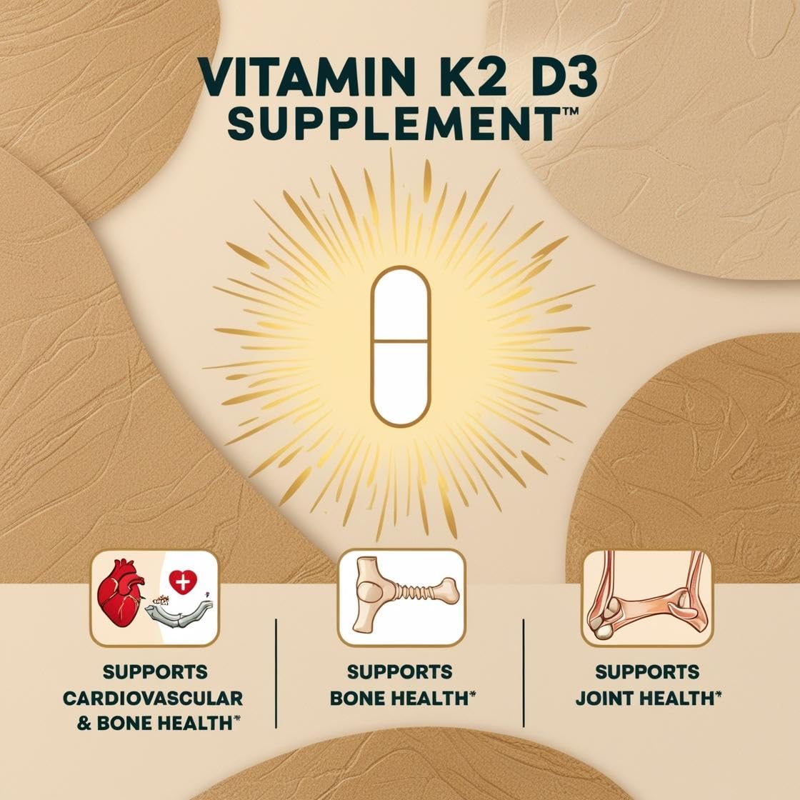 Cápsulas Vitamin K2-D3 Purely Vital suplemento vegan sin gluten