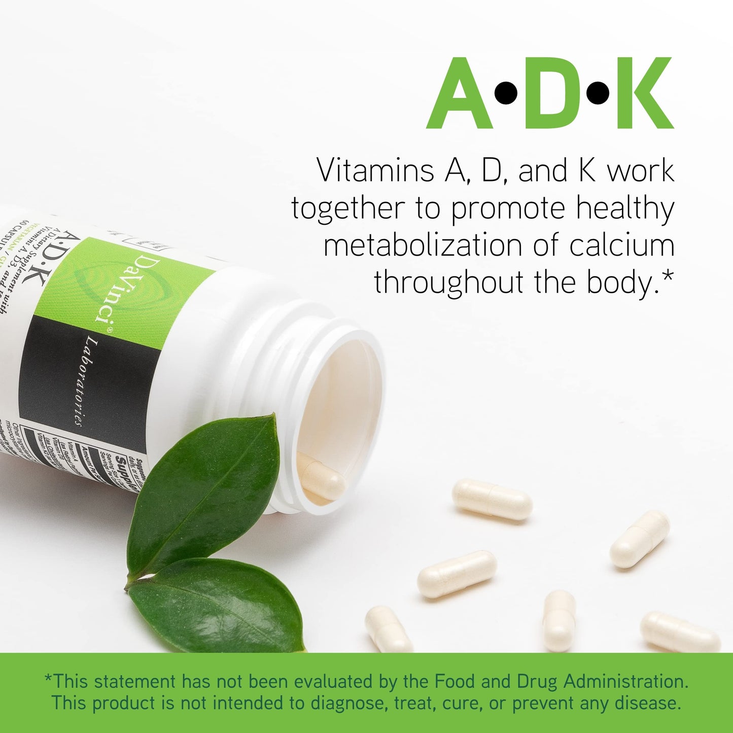Cápsulas de vitamina ADK en suplemento DaVinci