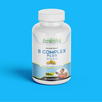 Capsulas vitamina B AmeriVital para energía y función cerebral