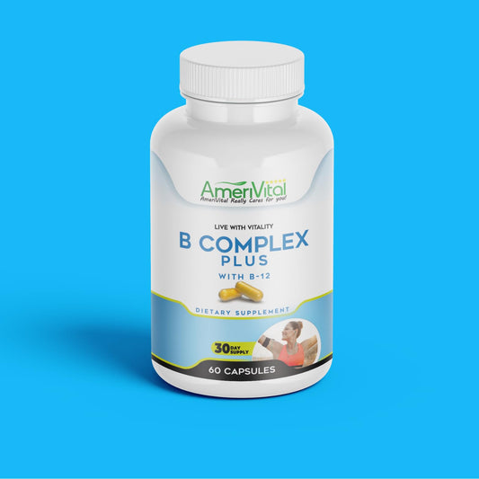 Capsulas vitamina B AmeriVital para energía y función cerebral