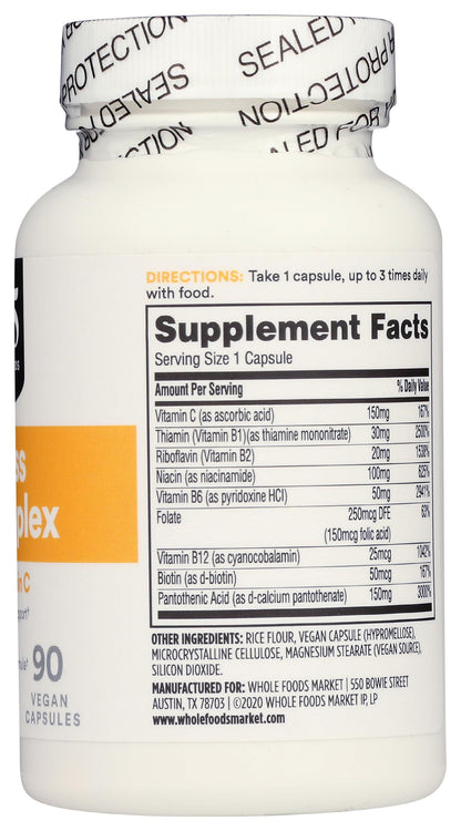 Cápsulas de vitamina B para estrés y energía 365 Whole Foods
