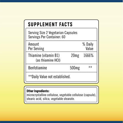 Cápsulas vitamina B1 sin gluten