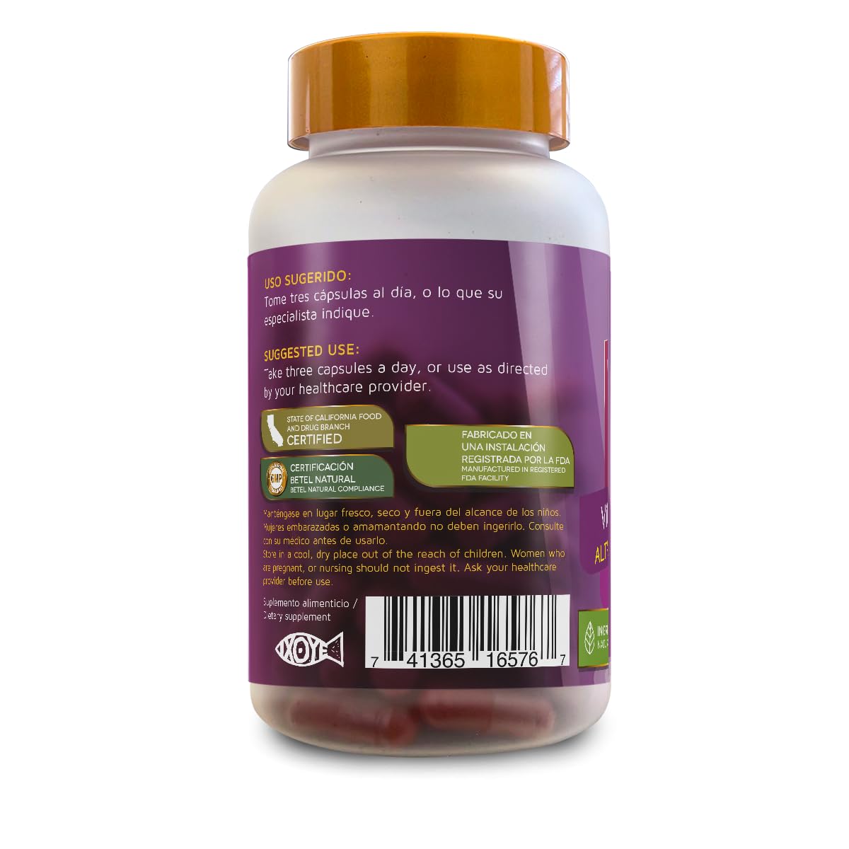 Cápsulas fáciles de tomar con vitamina B12 y betabel