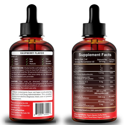 Cápsulas de vitamina B12 con complejo B y magnesio de alta absorción