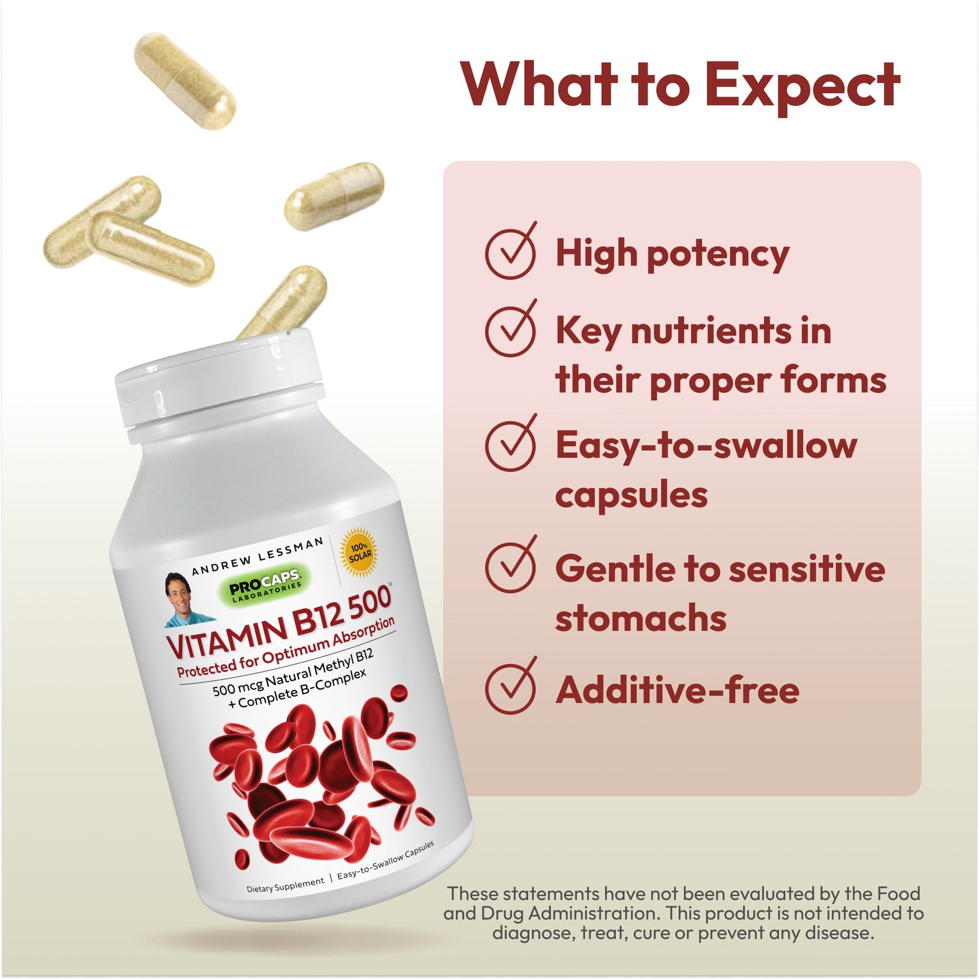Cápsulas vitamina b12 extra protección para estrés y energía