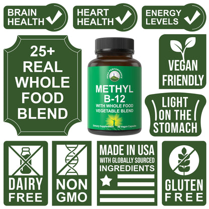 Cápsulas vitamina b12 con mezcla natural Peak Performance