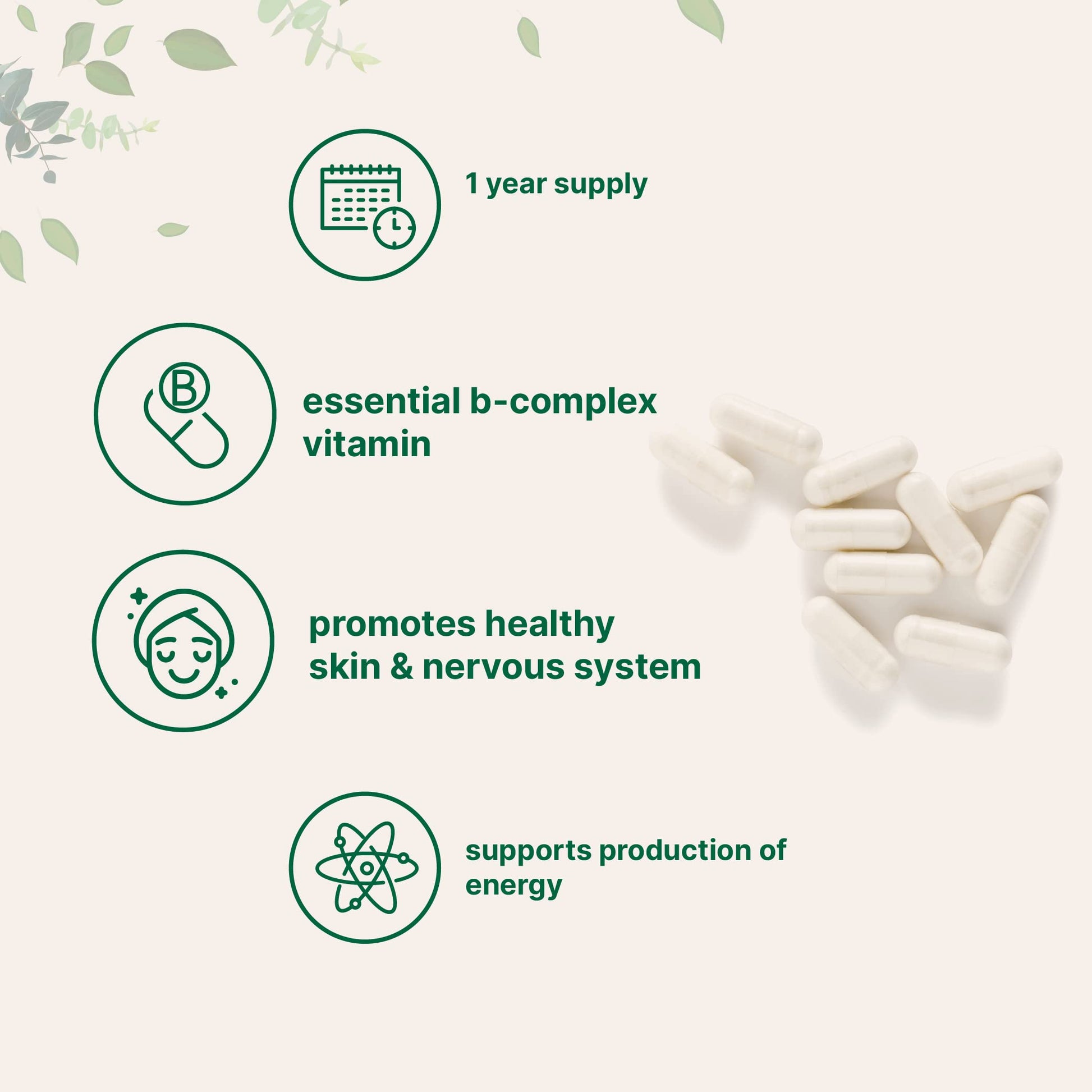 Cápsulas de vitamina B5 Micro Ingredients detalle